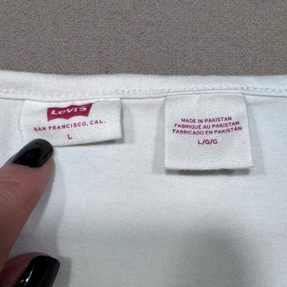 Levi's Classic White Mars Corset Short Sleeve Top -NWOT - Picture 5 of 7